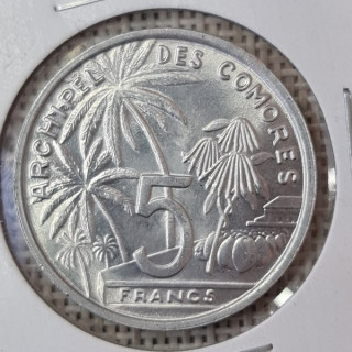 Comoros 5 Francs 1964 KM-6 UNC