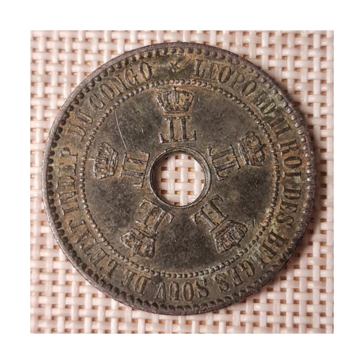 Congo Free State 5 Centimes 1888 KM-3 VF