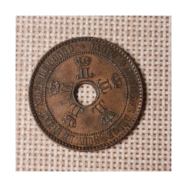Congo Free State 5 Centimes 1888 KM-3 XF