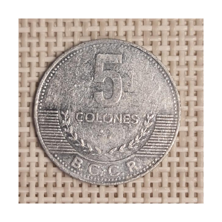 Costa Rica 5 Colones 2008 KM-227 VF