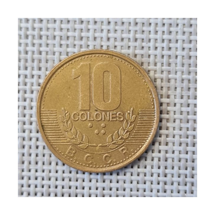 Costa Rica 10 Colones 1995 KM-228 VF