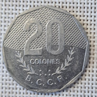 Costa Rica 20 Colones 1983 KM-216.1 VF