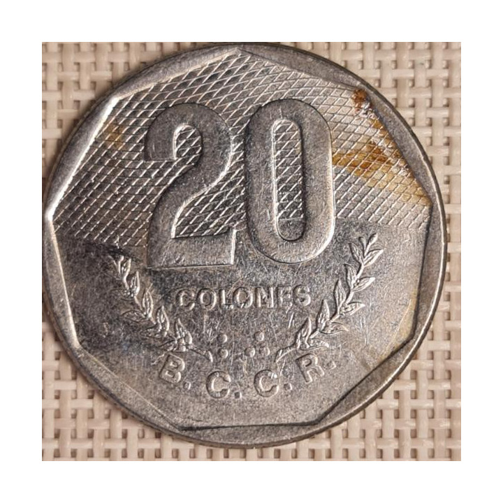 Costa Rica 20 Colones 1985 KM-216.2 VF