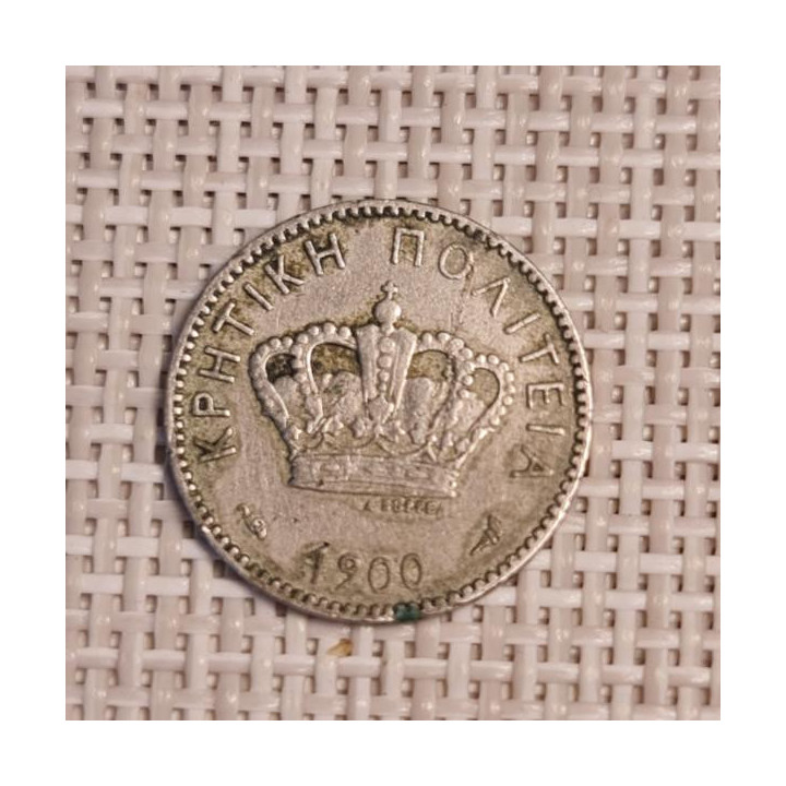 Crete 5 Lepta 1900 KM-3 VF