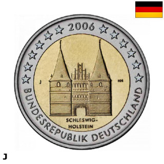 Germany 2 Euro 2006 J "Schleswig-Holstein" UNC