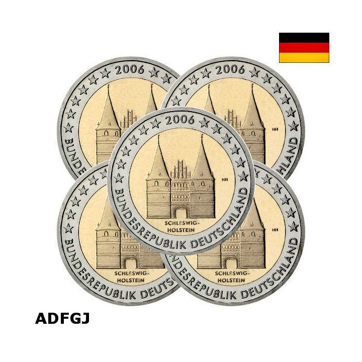 Germany 2 Euro 2006 ADFGJ "Schleswig-Holstein" UNC
