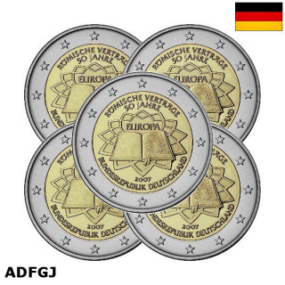 Germany 2 Euro 2007 ADFGJ "TOR" UNC