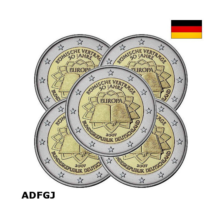 Germany 2 Euro 2007 ADFGJ "TOR" UNC