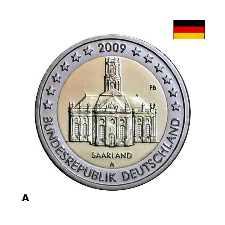 Germany 2 Euro 2009 A "Saarland" UNC
