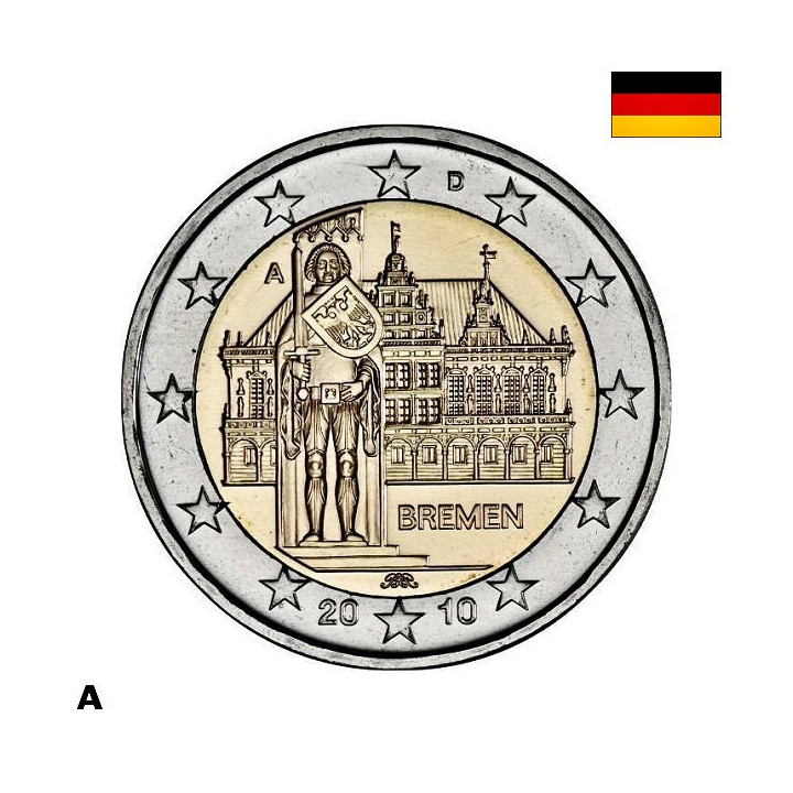 Germany 2 Euro 2010 A "Bremen" UNC