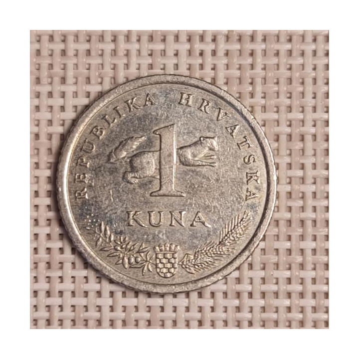 Croatia 1 Kuna 2007 KM-9.1 VF