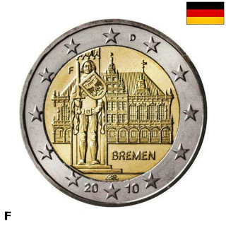 Germany 2 Euro 2010 F "Bremen" UNC