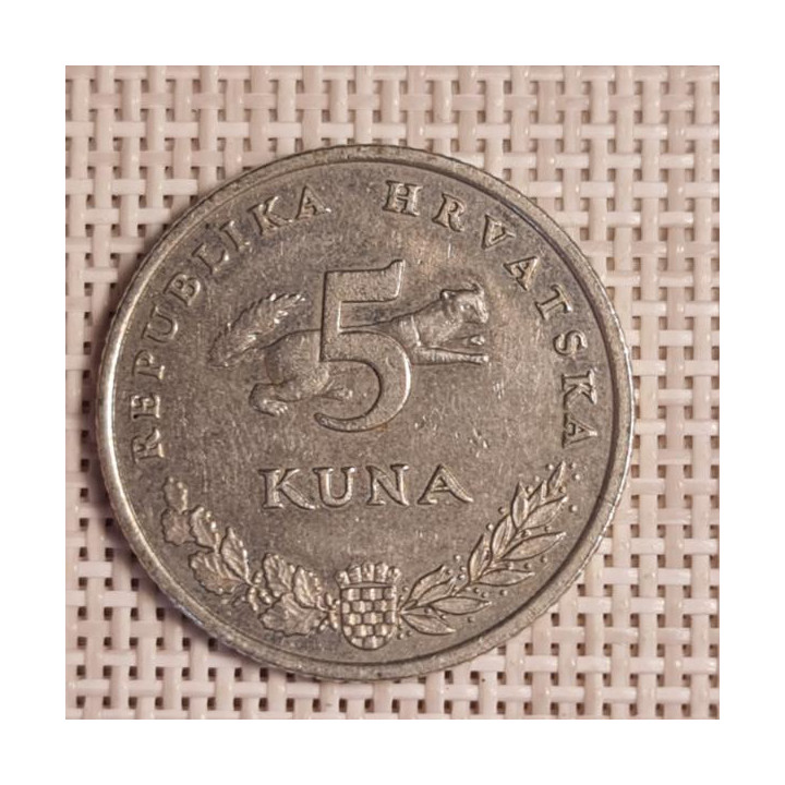 Croatia 5 Kuna 2001 KM-11 VF