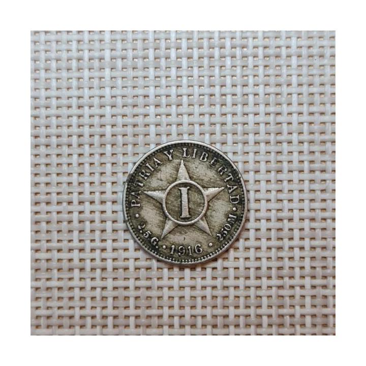 Cuba 1 Centavo 1916 KM-9.1 VF