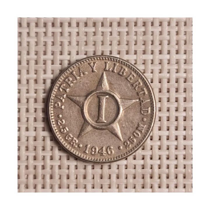 Cuba 1 Centavo 1946 KM-9.2 VF