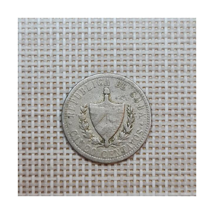 Cuba 5 Centavos 1920 KM-11.1 VF