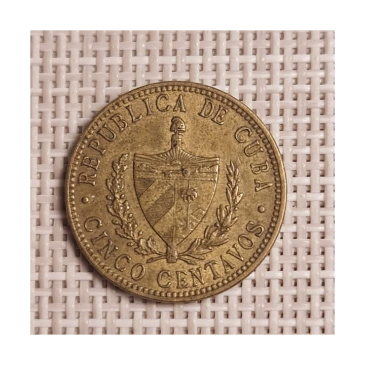 Cuba 5 Centavos 1943 KM-11.3a VF