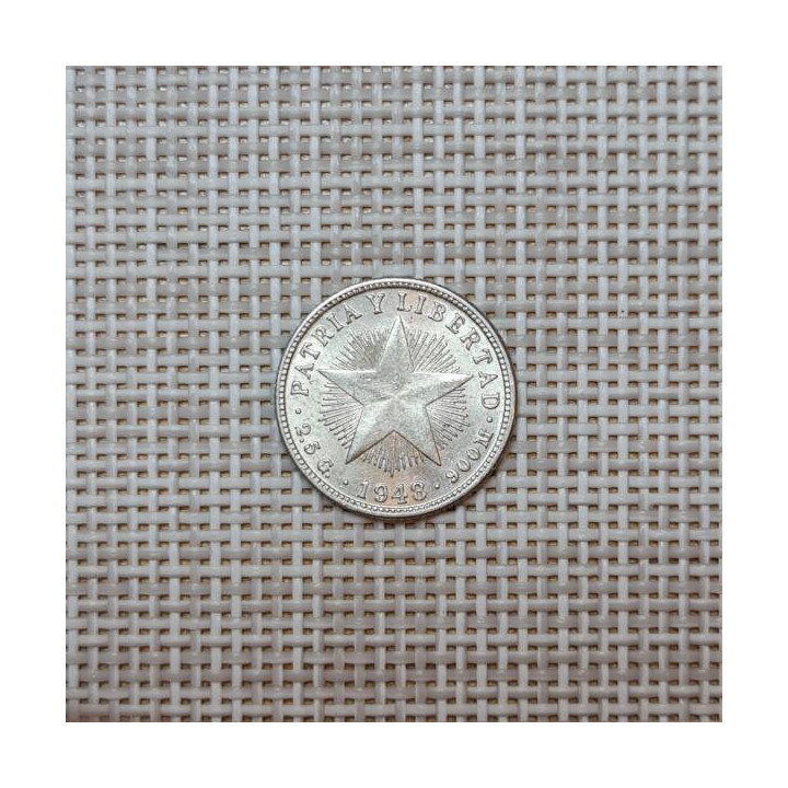 Cuba 10 Centavos 1948 KM-A12 XF/AU