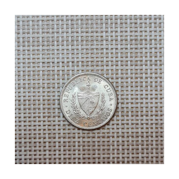 Cuba 10 Centavos 1948 KM-A12 XF/AU
