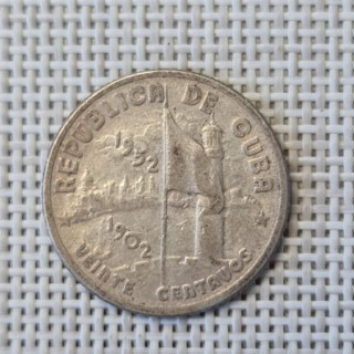 Cuba 20 Centavos 1952 "Cuba" KM-24 VF