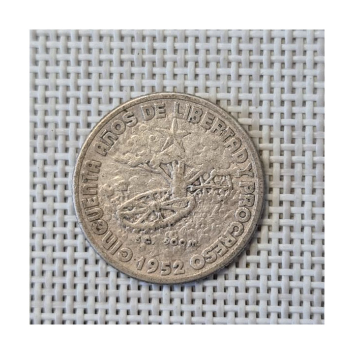 Cuba 20 Centavos 1952 "Cuba" KM-24 VF