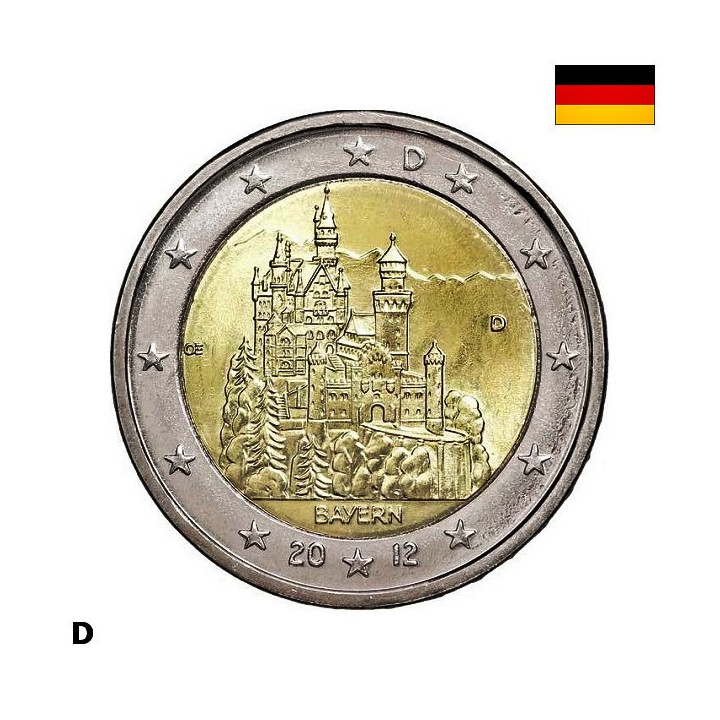 Germany 2 Euro 2012 D "Bavaria" UNC