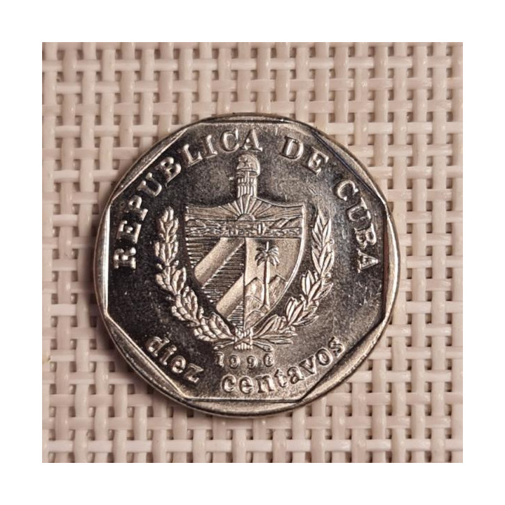 Cuba 10 Centavos 1996 KM-576.2 VF