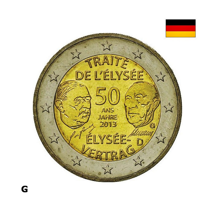 Germany 2 Euro 2013 G "Elysée Treaty" UNC