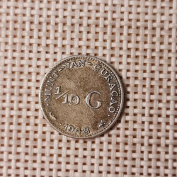 Curaçao 1/10 Gulden 1948 KM-48 VF