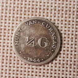 Curaçao ¼ Gulden 1944 KM-44 VF