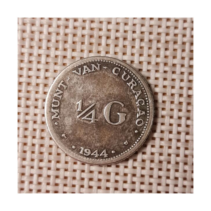Curaçao ¼ Gulden 1944 KM-44 VF