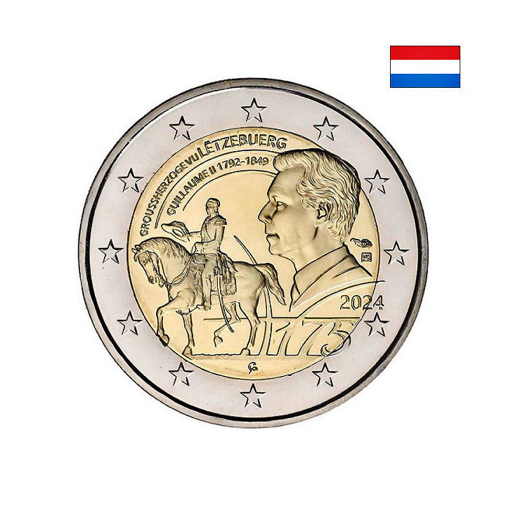 Luxembourg 2 Euro 2024 "Guillaume II" UNC