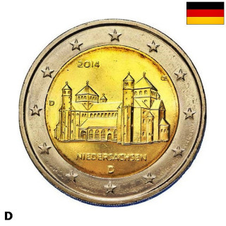 Germany 2 Euro 2014 D "Lower Saxony" UNC