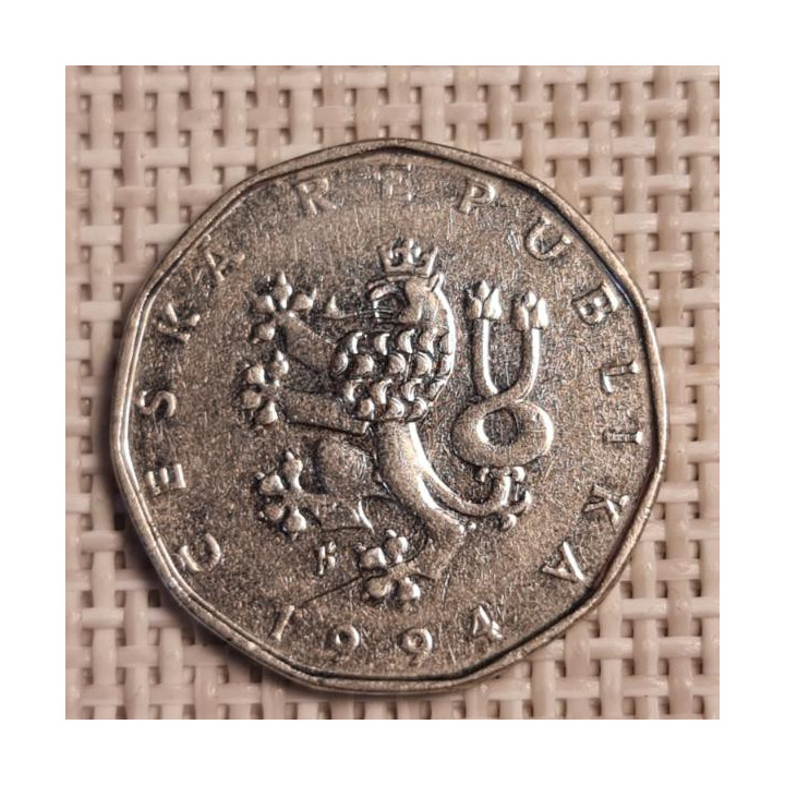 Czech Republic 2 Koruny 1994 KM-9 VF