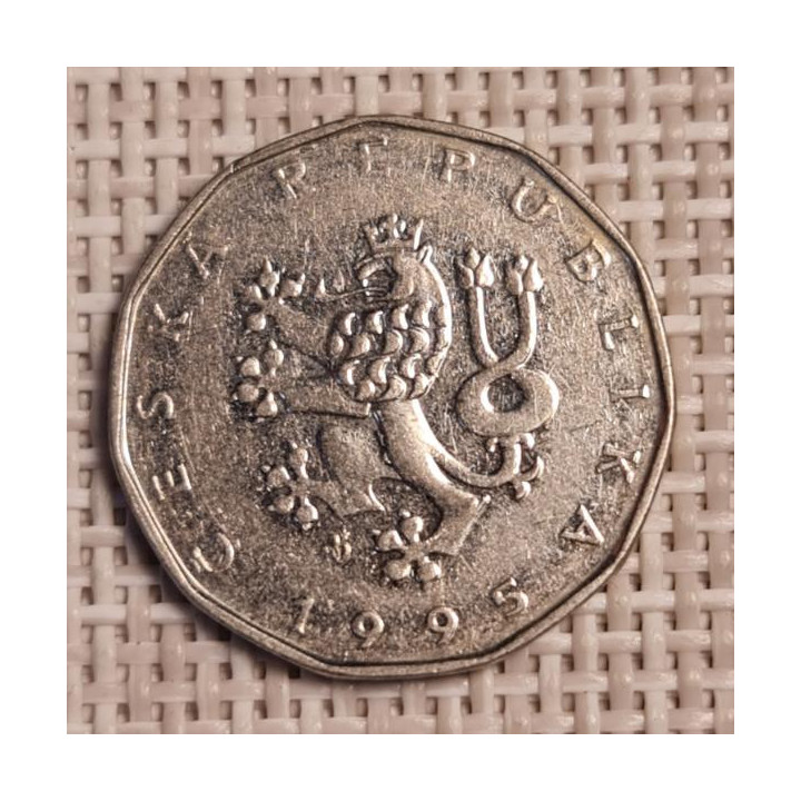 Czech Republic 2 Koruny 1995 KM-9 VF