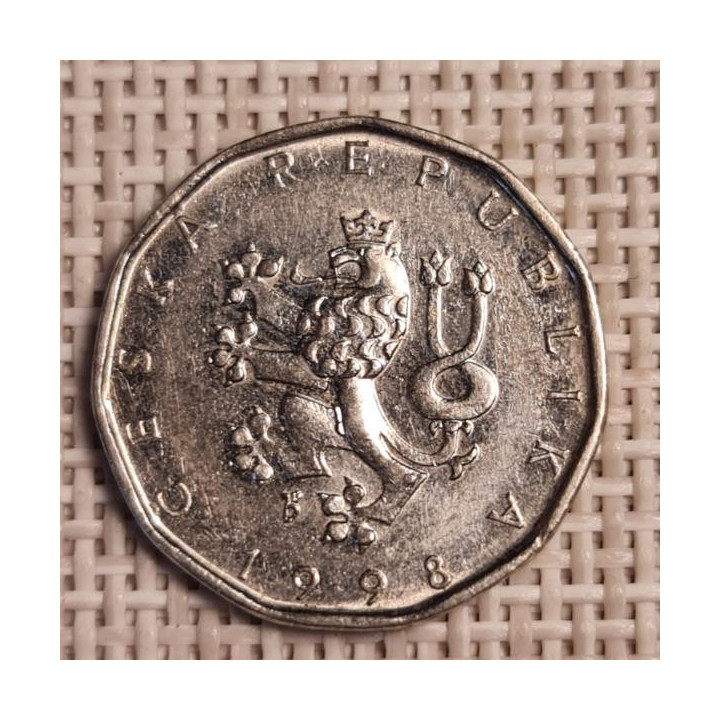 Czech Republic 2 Koruny 1998 KM-9 VF