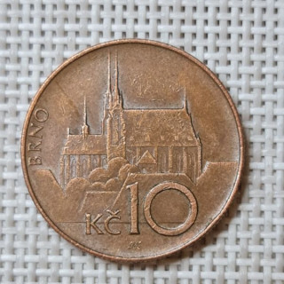 Czech Republic 10 Korun 1993 KM-4 VF