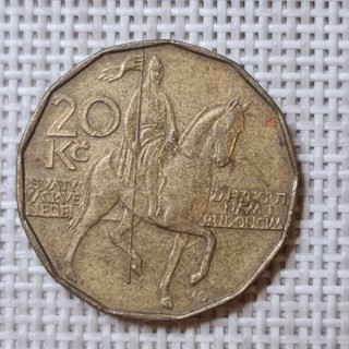 Czech Republic 20 Korun 1993 KM-5 VF