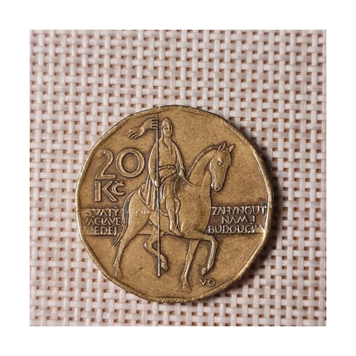 Czech Republic 20 Korun 1998 KM-5 VF
