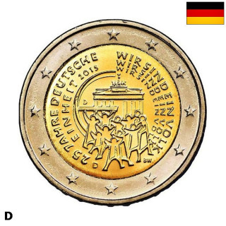 Germany 2 Euro 2015 D "German Unification" UNC