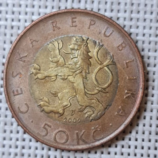 Czech Republic 50 Korun 2009 KM-1 VF